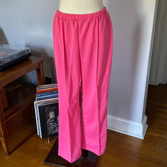 Haband Pants - VTG Pink Polyester Wide Leg Pants